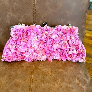 Perfect raw silk pink party clutch!